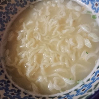 無添加即席麺を豆乳スープで